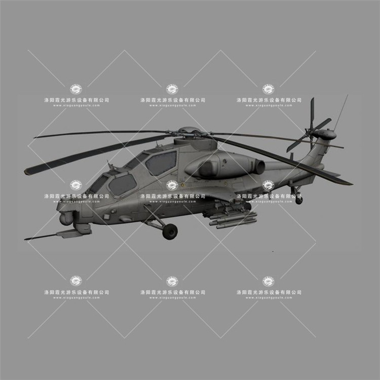 会山镇武装直升机3D模型
